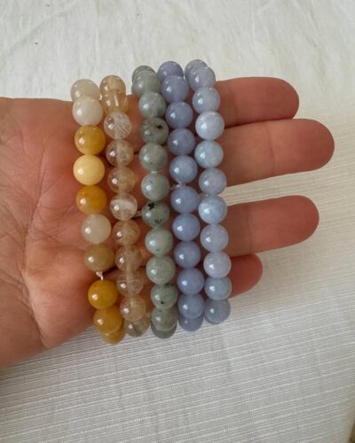 Браслети з натурального каміння: Цитрин, Лабрадорит, Аквамарин Браслети з натурального каміння: Цитрин, Лабрадорит, Аквамарин