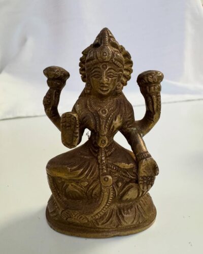Статуетка Лакшмі з бронзи — божественне процвітання, краса та благословення